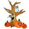 Décoration Gonflable Fantôme Effrayant Air Figure Éclairée pour Halloween 120/240 cm (Arbre Squelette Gonflable)