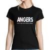 T-shirt Femme - Angers - Noir - Manches Courtes - Col Arrondi