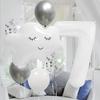 Small fresh cloud white smiley face children's birthday 40 inch digital aluminum film latex balloon bundle
