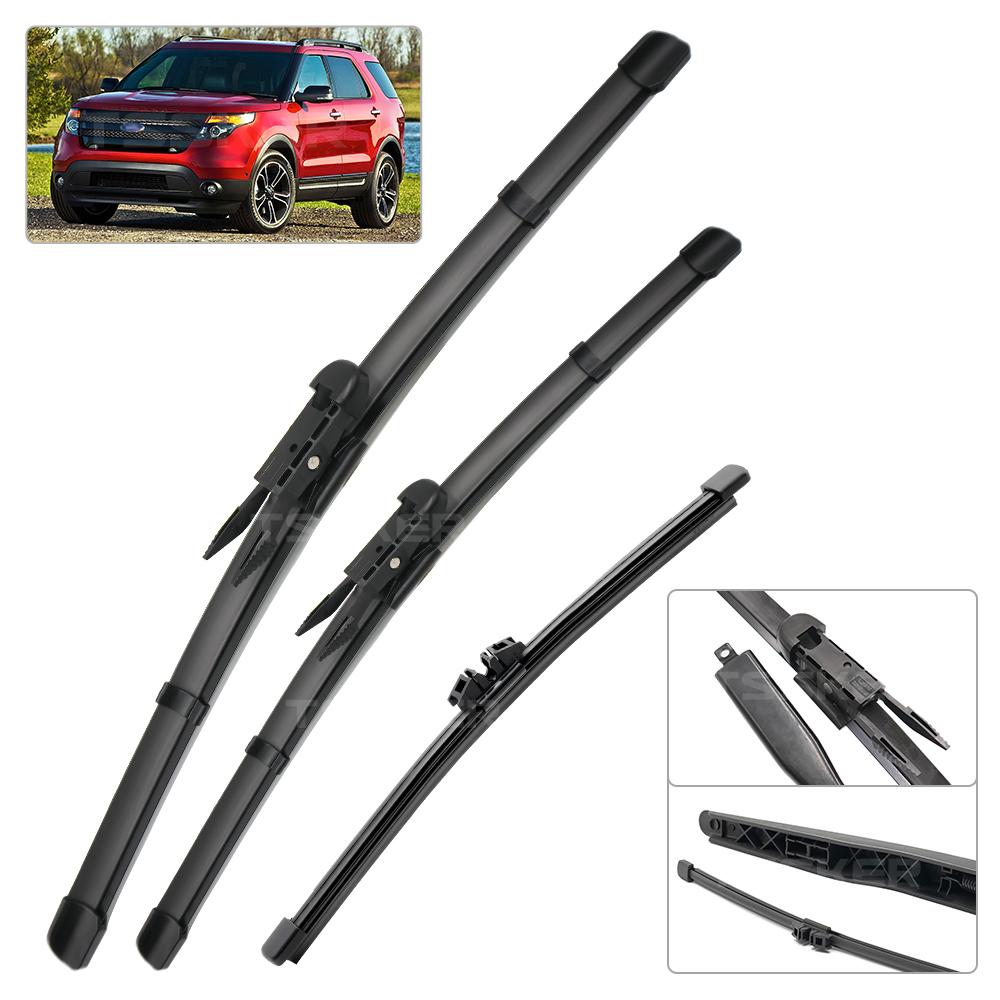 CREATROAD Wiper For Ford Explorer MK5 2011-2019 2012 2013 2014 Wiper Blades Windshield Windscreen Window Brushes 26"+22"+11"