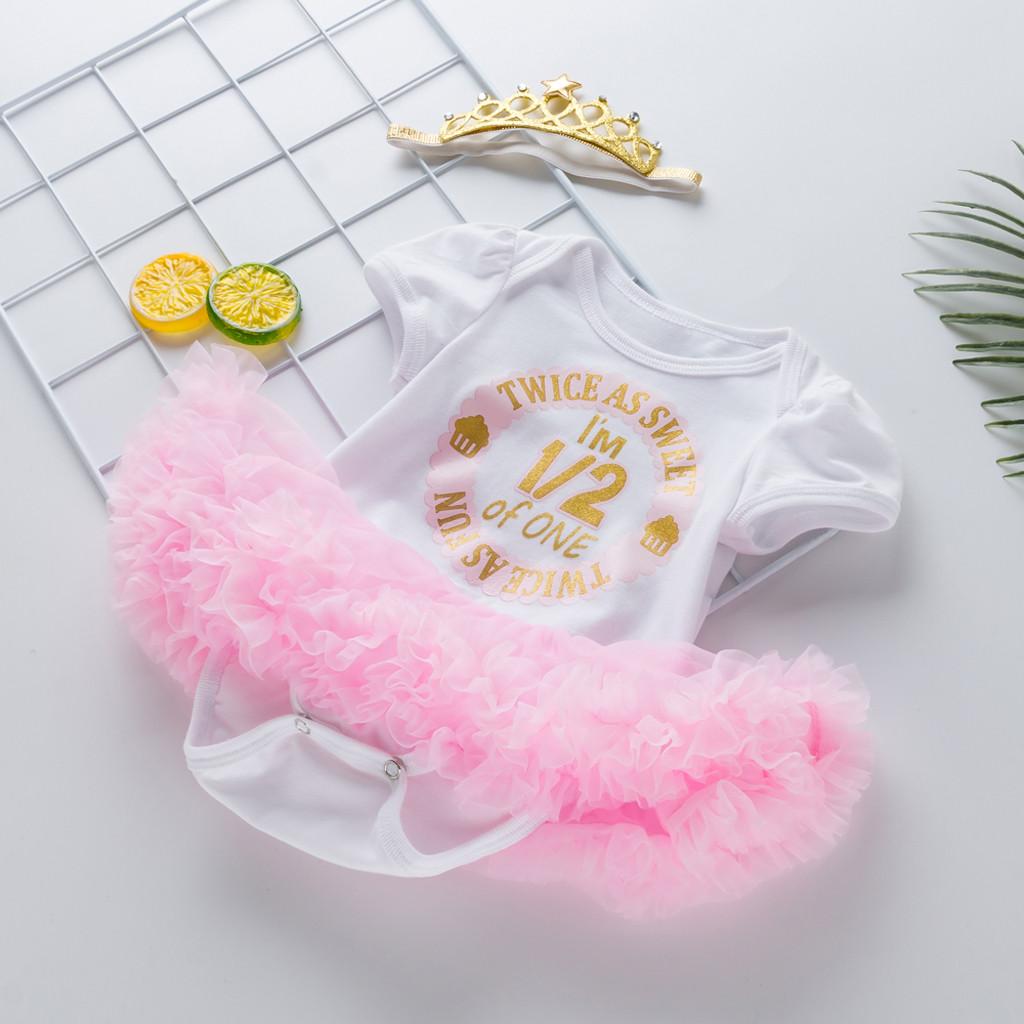 buy birthday dress online 1/2 Birthday Baby Girl Sparkle Short Pant & Romper Set
