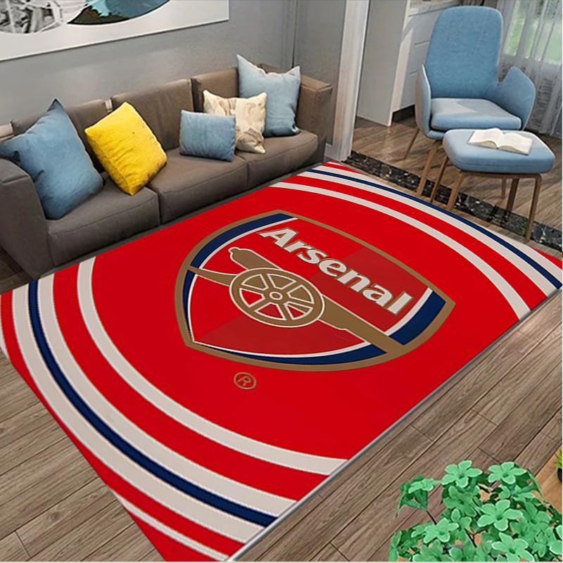 [1pc Football Club Office Chair Carpet] Digital Printed Area Rug for Home & Game Room Use, Soft Indoor Sofa Chair Mat
