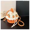 Handmade Knitted Cake Bag Children's Oblique Span Knitted Bag Finished Yarn Crocheted Sweet Lady Yarn Bag Christmas