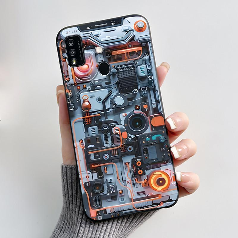 Phone Case For ZTE Blade A51/A7P Jelly Soft Black Cover New Stylish Pattern Dreamy Moon Sea ZTE Blade A51/A7P Casing