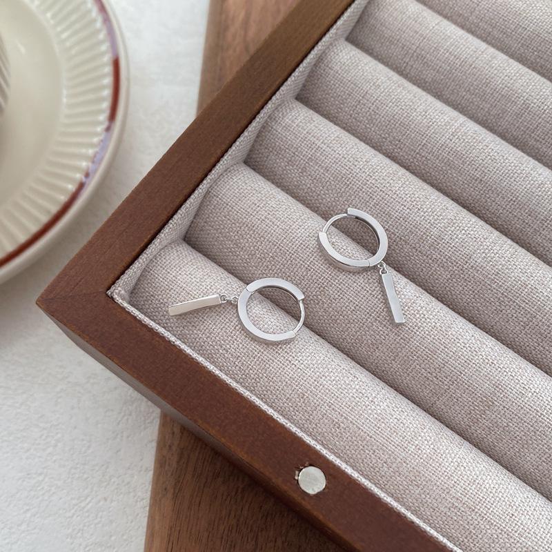 Elegant 999 Sterling Silver Hoop Earrings for Women - Minimalist Design with a High-End Feel Pure silver