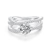 Three Lives Three Worlds Silver-Plated 18K Gold Moissanite Ring - Exquisite Gift
