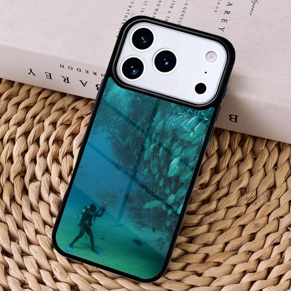 Scuba Diving Diver mobile Phone Case Cover For Magsafe Wireless Charger For iPhone 17 Pro Max 16 14 13 12 11 15 Air iPhone 12