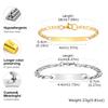 Vnox Free Engrave Love Words Bracelets Gifts for Couples, Stainless Steel Figaro Chain Bracelets,Valentines Day Gift for Him Her