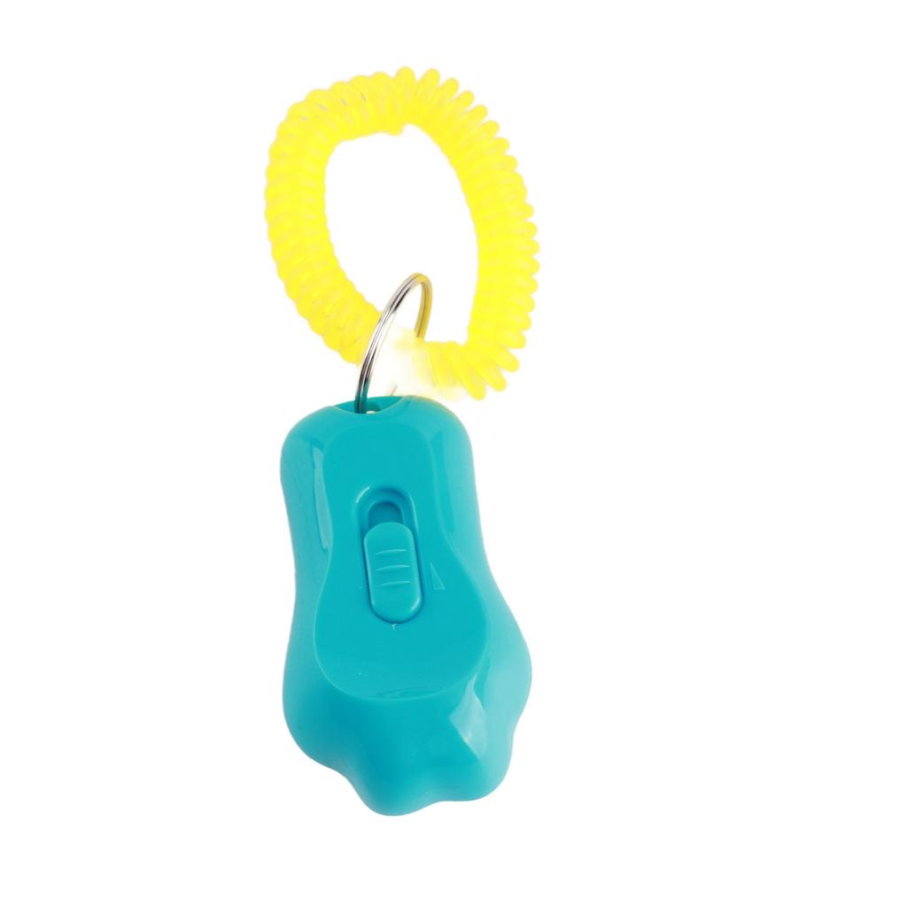 Adjustable 3 Gears Pet Dog Training Clicker Claw Shaped with Wrist Strap for Cats(Sky Blue)