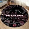 Inter Miami CF Round Area Rug,Carpet Rug for Living Room Bedroom Sofa Playroom Decor,Non-slip Floor Mat
