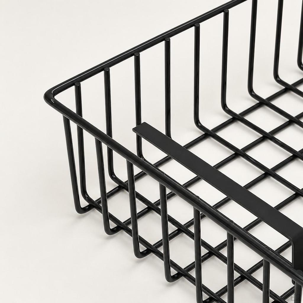 Under Shelf Storage Basket, Metal Wire Organiser, Hanging Basket for Kitchen, Cupboard,