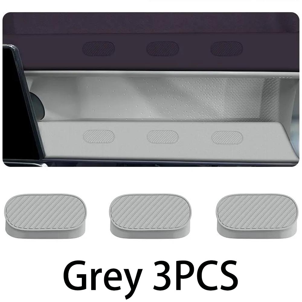 

For Leapmotor B10 2025~2026 Car Dashboard Co-pilot Hole Plug Silicone Hook Up Fit Modified DIY Interior Accessories Silicone Grey 3PCS