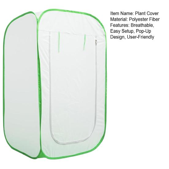 Pop-Up Plant Protection Cover Plants Freeze Protection Tent with Zipper Door Plant Protector Enclosure Frost Cover