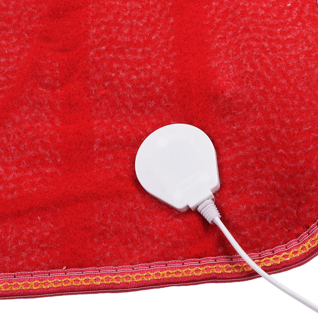 Electric Heating Blanket Relieve Muscle Soreness Keep Warm Heated Pads for Winter Use Red