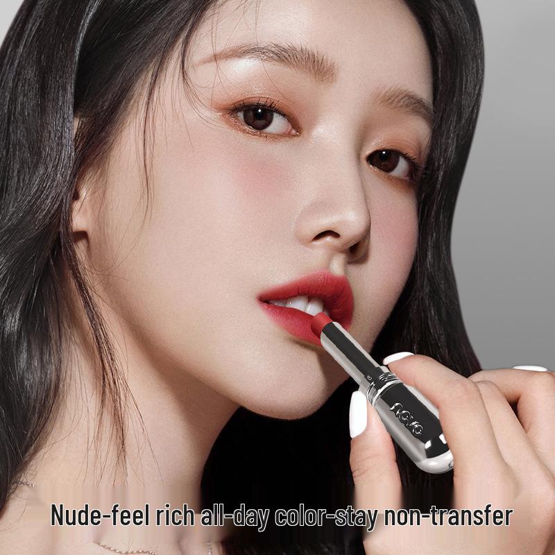 NOVO6208 Wasserdichter Matter Nude Lippenstift - Langanhaltend, Nicht-Klebend, Aufhellendes Finish