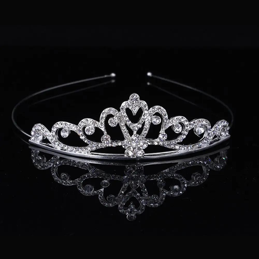 Exquisite Princess Crystal Tiara Crown Headband Children Girls Love Bride Prom Wedding Party Accessories Jewelry Gifts New