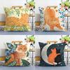 Anime Kwaii Plant CatS Pillow Case Plush Fabric Soft Double Sided Print Home Sofa High Quality Cushion Cover Throw