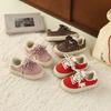 Sneakers Kids Autumn New Boys Girls Sports Mesh Shoes Casual Board Shoes Leather Soft Soled Children Small White Shoes