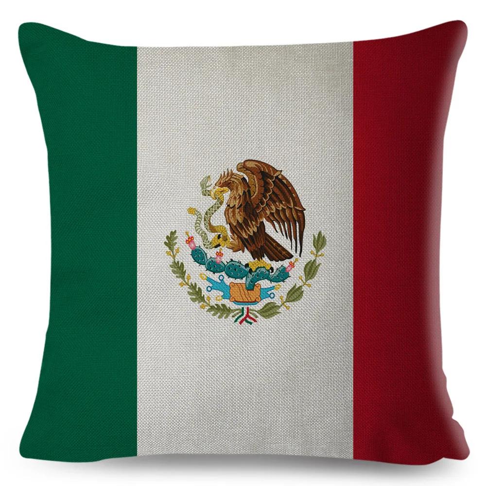 50 Style National Flag Cushion Cover for Sofa Home Children Room Decor Geometric Print Pillowcase Polyester Pillow Case 45x45cm