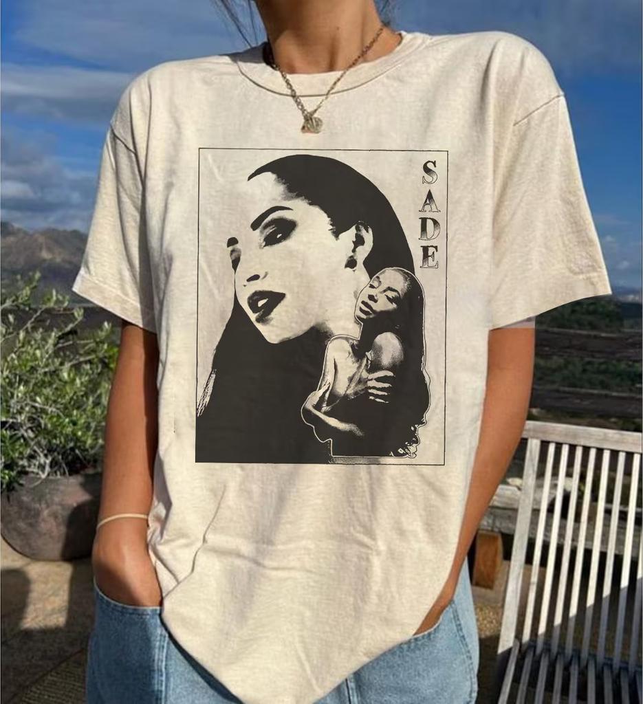 Vintage Sade Singer Shirt, Sade Album Music Tour Shirt White HA9109 Unisex T-Shirt