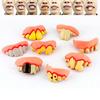 1 Pair Funny Fake Teeth Fangs Cosplay Costume Acssory Party Supplies Halloween Cosplay Humorous Dentures April Fool's Day Gift