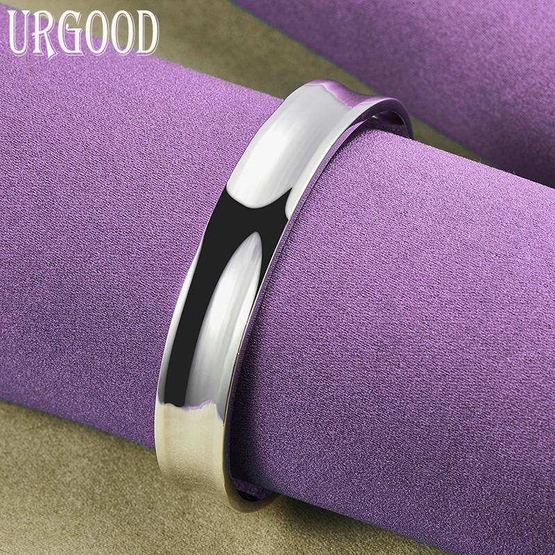 925 Sterling Silber Glatte Öffnung 12mm Armband Modeschmuck