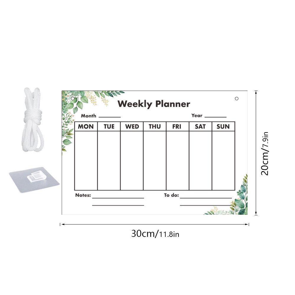 3D Acrylic Erasable Weekly Planner Board