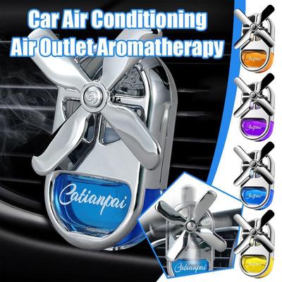 Auto Aromatherapie Auto Lufterfrischer - Vierblattlegierungsclip, Automatische Auslass-Aromatherapie, Innendekoration für Auto