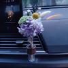 Car Flower Vase Vent Clip Car Vase Vent Clip Plant Holder Glass Anti-Slip Plant Holder Long-Lasting Freshener Decor For RVs