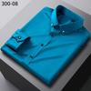 Camicie da uomo in seta a maniche lunghe con bottoni a diamante elasticizzate nuove setose business formali sociali senza stiro antirughe morbide abbigliamento moda