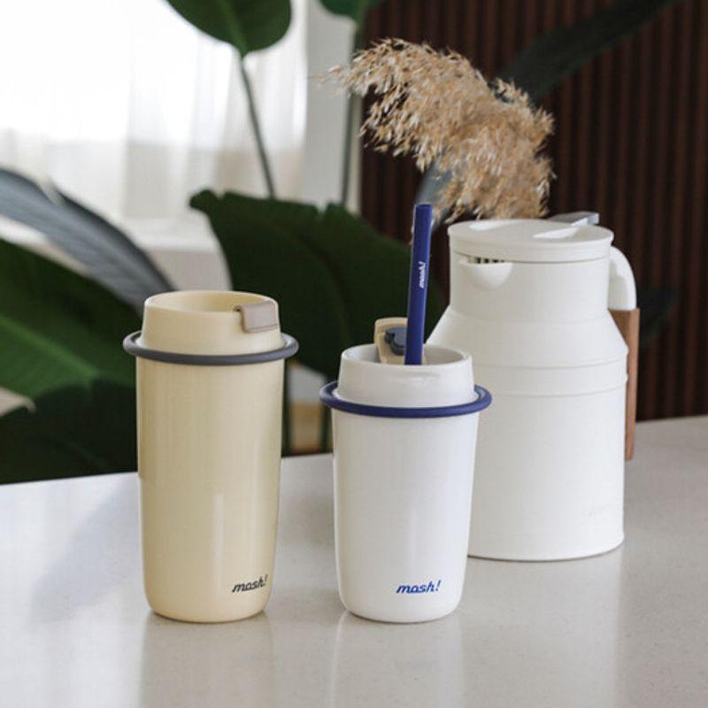 Mosh Moshu Latte Straw Tumbler 480ml Matte 3Col