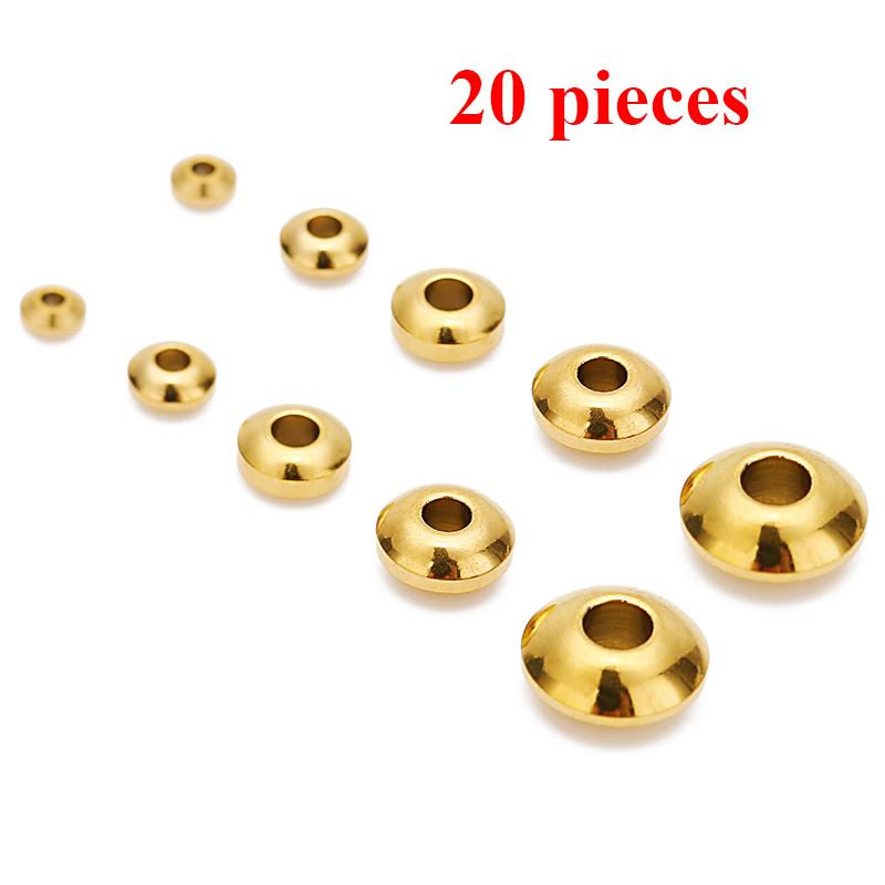 20-50 Stuks 4mm 5mm 6mm 8mm Roestvrij Staal Rond Plat Rondelle Afstandhouders Kralen DIY Bedels Telkraaltjes voor Sieraden Maken Onderdelen
