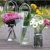 With Handle Bouquet Carrier Bag Plastic Wedding Party Decor Flower Gift Packing Box