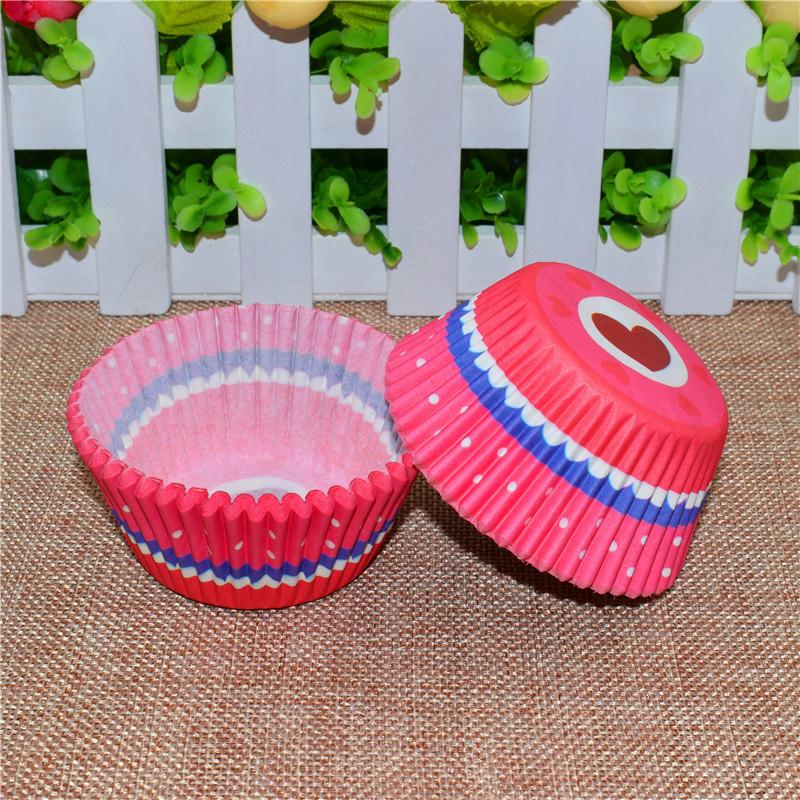 100PCS/Pack Disposable Cupcakes Cake Dessert Greaseproof Paper Dessert Making Paper Cups Festival Hygienic Party