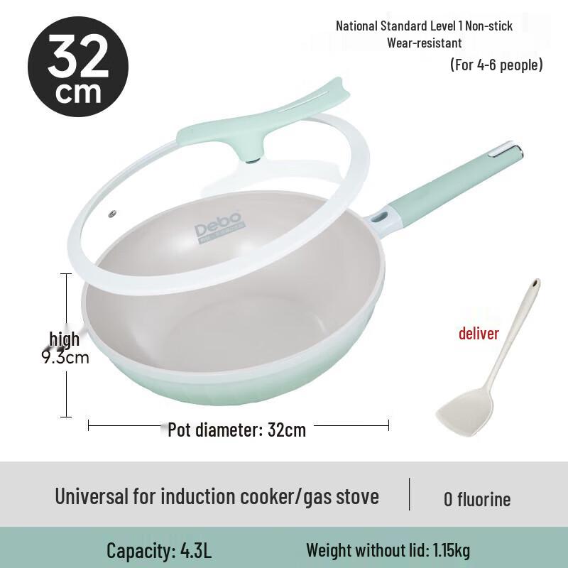 

Debo 32cm Ceramic Titanium Non-stick Wok