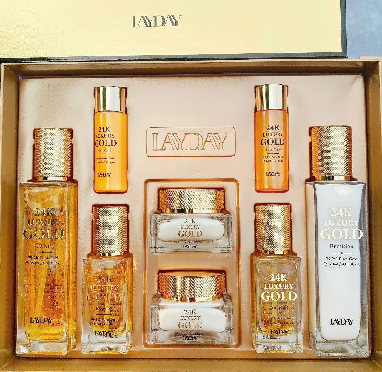 

ANJO Layday Professional 24k Золото Антивозрастной Уход за Кожей 8 предметов / Антивозрастной, Увлажняющий, Корейская Косметика, Kbeauty