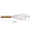 Silicone Egg Beater Whisk Wooden Handle Kitchen Hand Egg Beater Gadgets Kitchen Tools Baking Accessories  Kitchen Gadgets