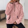Women's Half Zip Sherpa Fleece Sweatshirts Fuzzy Oversized Pullover Top Soft Warm Fall Winter