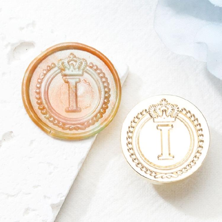 Brass Head Seal Stamp Crown Letters Sealing Wax Stamp for Letter Invitations Decoration English Letters Wax Seal Stamp