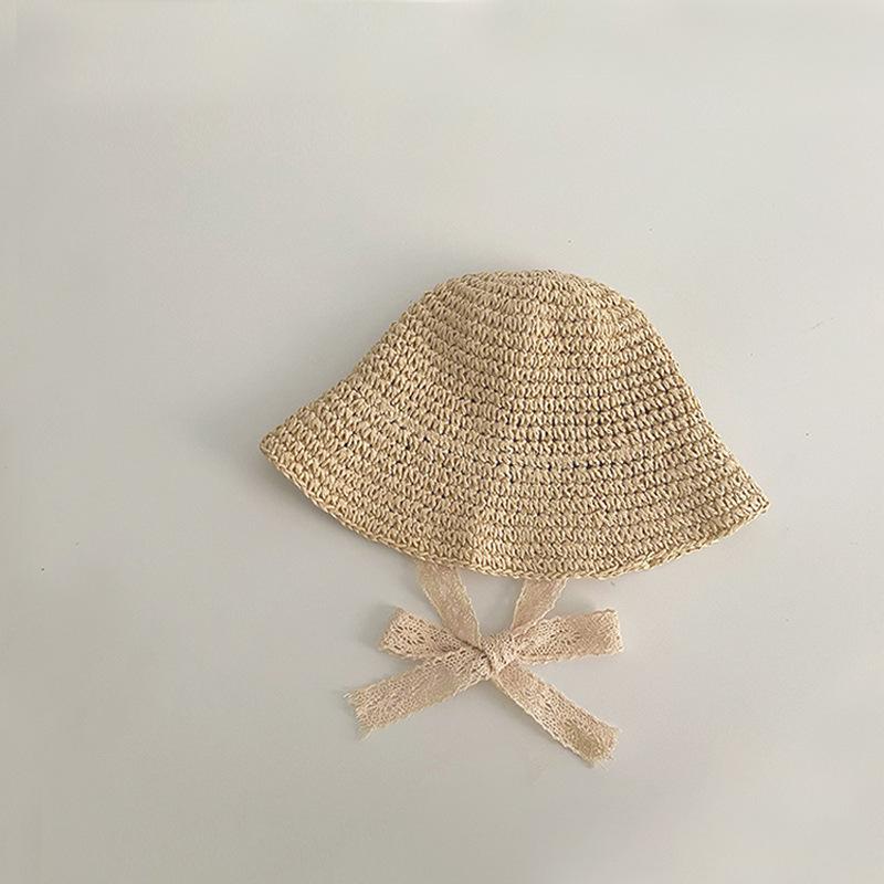 Spring/summer Instagram Celebrity Baby Lace Lace Lace Straw Hat Girl Straw Hat