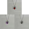 Gothic Halloween Spider Pendant Necklace With Geometric Alloy Chain For Women