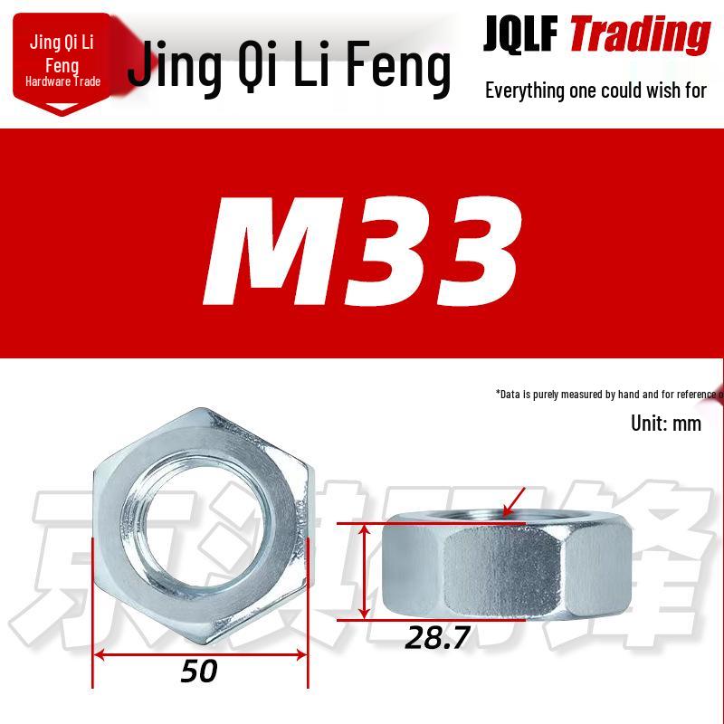 GB 4.8 Grade Blue-White Zinc Plated Galvanized Carbon Steel Hex Nut