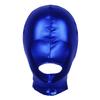 Unisex Metallic Latex Face Mask - Shiny Full Head Hood with Open Mouth for Role Play Parties
