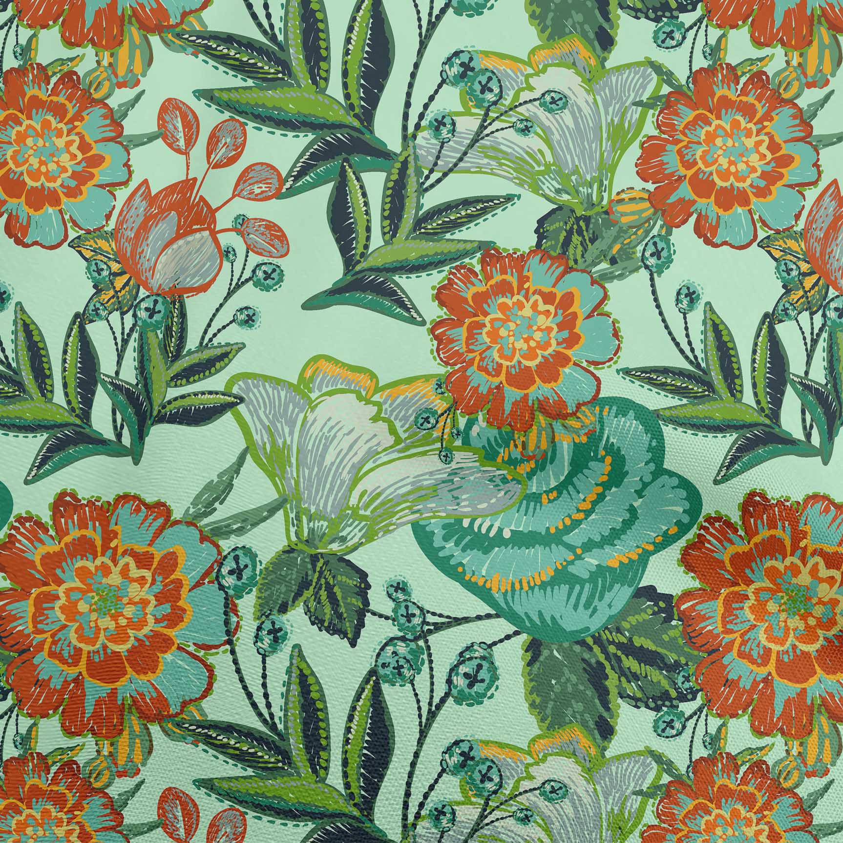 

OneOone Cotton Flex Fuschia Pink Fabric Florals Швейні матеріали Тканина з принтом у дворі 40 дюймів 42 Inch Wide - Viscose Chiffon м ята зелений колір