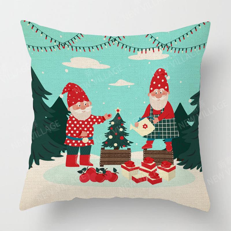 Decorative Cushion Home Living Room Decor Throw Pillow Cover xcm xcm xcm xcm plant winter Merry Christmas