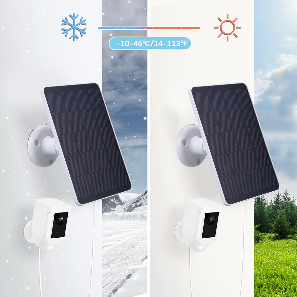 20W IP Security Camera Charger IP65 Waterproof Portable Solar Panel 360 Rotating for Ring Spotlight Camera/Ring Stick Up Camera