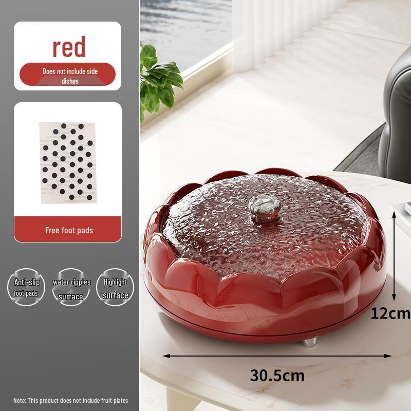 ABXTAO Роскошный вращающийся поднос для закусок с крышкой