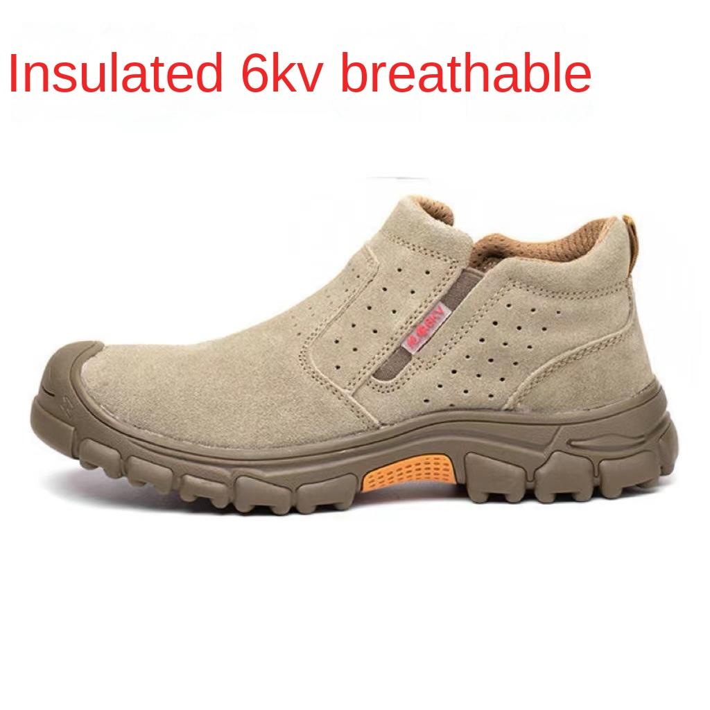 Labor Insurance Shoes 6kv Insulating Plastic Steel Head Kevlar Anti-smash, Anti-tie, Anti-scalding and Wear-resistant Safety Protective Shoes