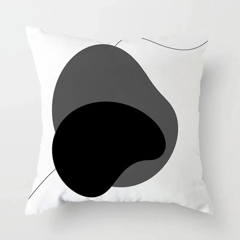 

Черно-белая наволочка с крестообразным узором, минималистичный декор 16x16Inch