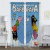 Kitchen Curtains 2 Pieces Les Barbapapas Curtains for Bedroom Shades Partition Window Curtain Halloween Decoration Living Room